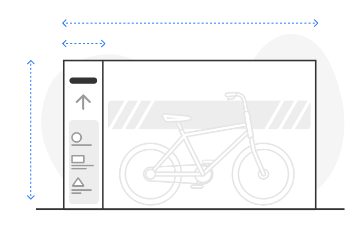 Imagen ilustrativa de medidas de la bicicleta